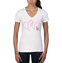 Load image into Gallery viewer, What Love Is All About White V-Neck Front 1
