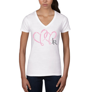 What Love Is All About White V-Neck Front 1
